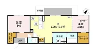ValleAlta(ヴァッレアルタ)【1階】の間取り