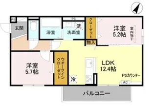 VALLE ALTA【3階】の間取り