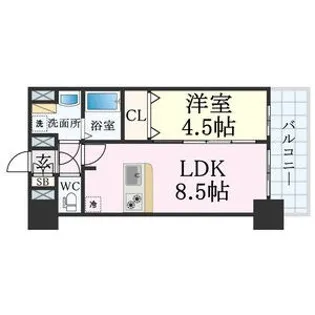 プレサンス新神戸駅前【11階】の間取り