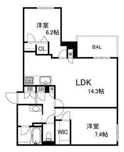 シャーメゾンシエロ【1階】の間取り