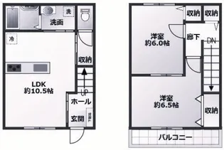マーベラス西岡本II【1階】の間取り