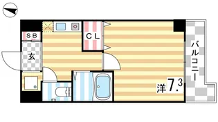 アルパ三宮【8階】の間取り