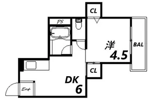 大石マンション【4階】の間取り