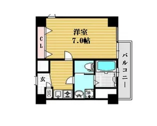 キューブコート【3階】の間取り