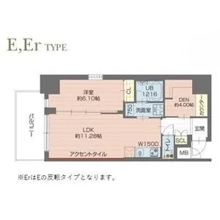 プレジオ神戸長田【14階】の間取り