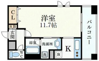 プレジール三ノ宮【4階】の間取り