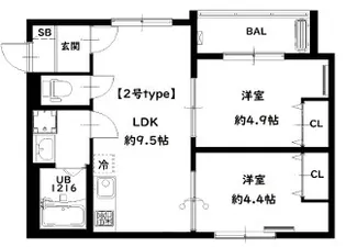 D porta iris【1階】の間取り