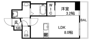 スワンズシティ神戸湊川II【6階】の間取り