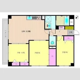アルカディア山の手【1階】の間取り