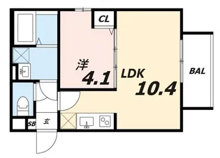 久保町アパートメント【2階】の間取り
