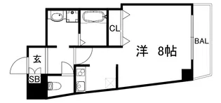 M’SGRANDEMINATOMOTOMACHI【8階】の間取り