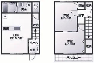 マーベラス西岡本II【1階】の間取り