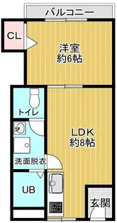 SUZURAN DANCHI I【1階】の間取り