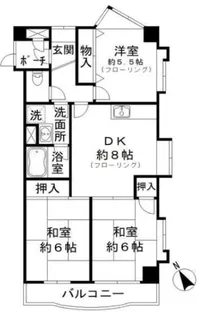 リベラ西芦屋【2階】の間取り