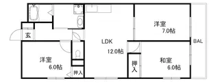 メゾンヴェール中尾I【5階】の間取り
