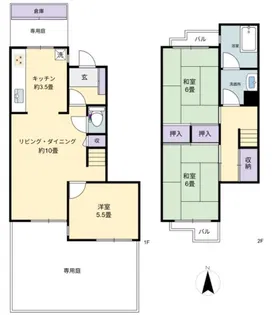 鈴蘭泉台第2住宅8号棟【1階】の間取り