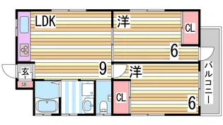 レガーロ三宮【3階】の間取り