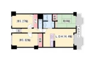 シャトゥ・ブランシェ【8階】の間取り