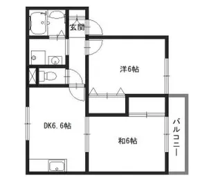 パセオ書写【2階】の間取り