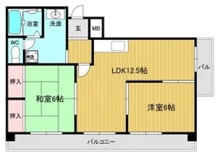 コーポ青山2【2階】の間取り
