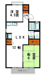 2LDKの間取り画像