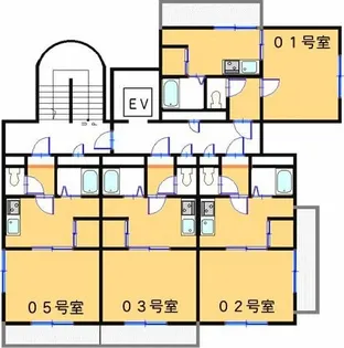 リバーパレス浜田【3階】の間取り