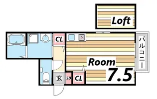 1Kの間取り画像