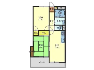 ザ・サンライズ宝殿【4階】の間取り