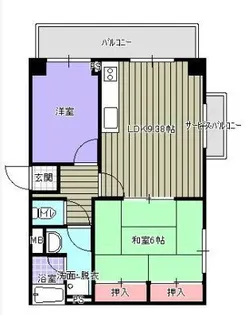 ツインピア【4階】の間取り