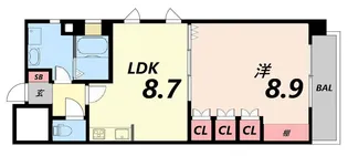 サクラメント駅南大路【4階】の間取り