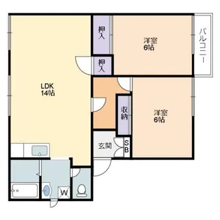 グリーンハイム広畑【2階】の間取り