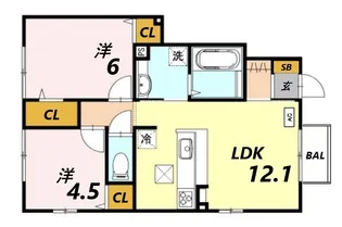 セーフティー コート II【1階】の間取り