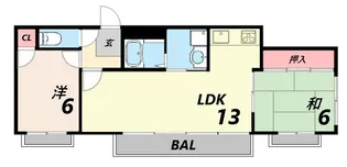 スクエアメゾン姫路城前【1階】の間取り
