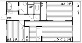 ハーモニー三幸Ⅱ【2階】の間取り