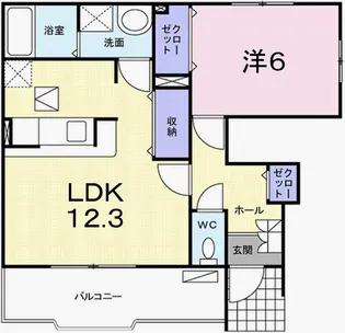 グランデ・カーサⅡ【1階】の間取り