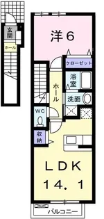 アルカンシエルA【2階】の間取り