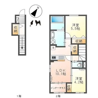 メゾンモンレーヴ【2階】の間取り
