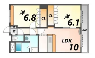 プランドール【2階】の間取り