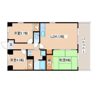 ハピネス北条【4階】の間取り