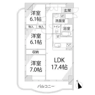 3LDKの間取り画像
