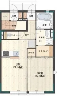 1LDKの間取り画像