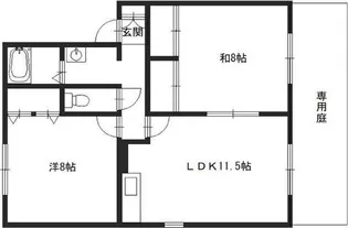 メゾンプランタニエール【1階】の間取り