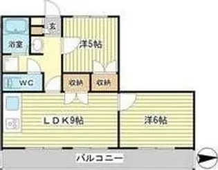 プライムハイツ寺家【3階】の間取り