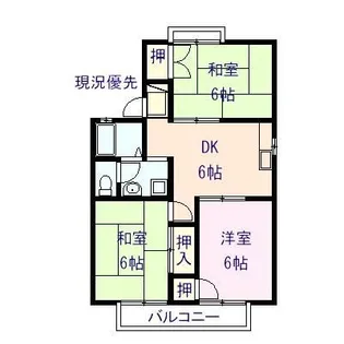 ハイツ梅ヶ枝【2階】の間取り