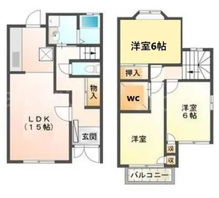 デュオフォルム御立【2階】の間取り