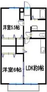 サンフォーレストA【1階】の間取り
