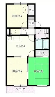 ヴァンベールB棟【2階】の間取り