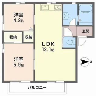 ハイツK2【2階】の間取り