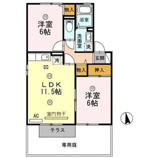 パークアベニュー C棟【1階】の間取り