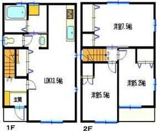 伊伝居戸建【1階】の間取り